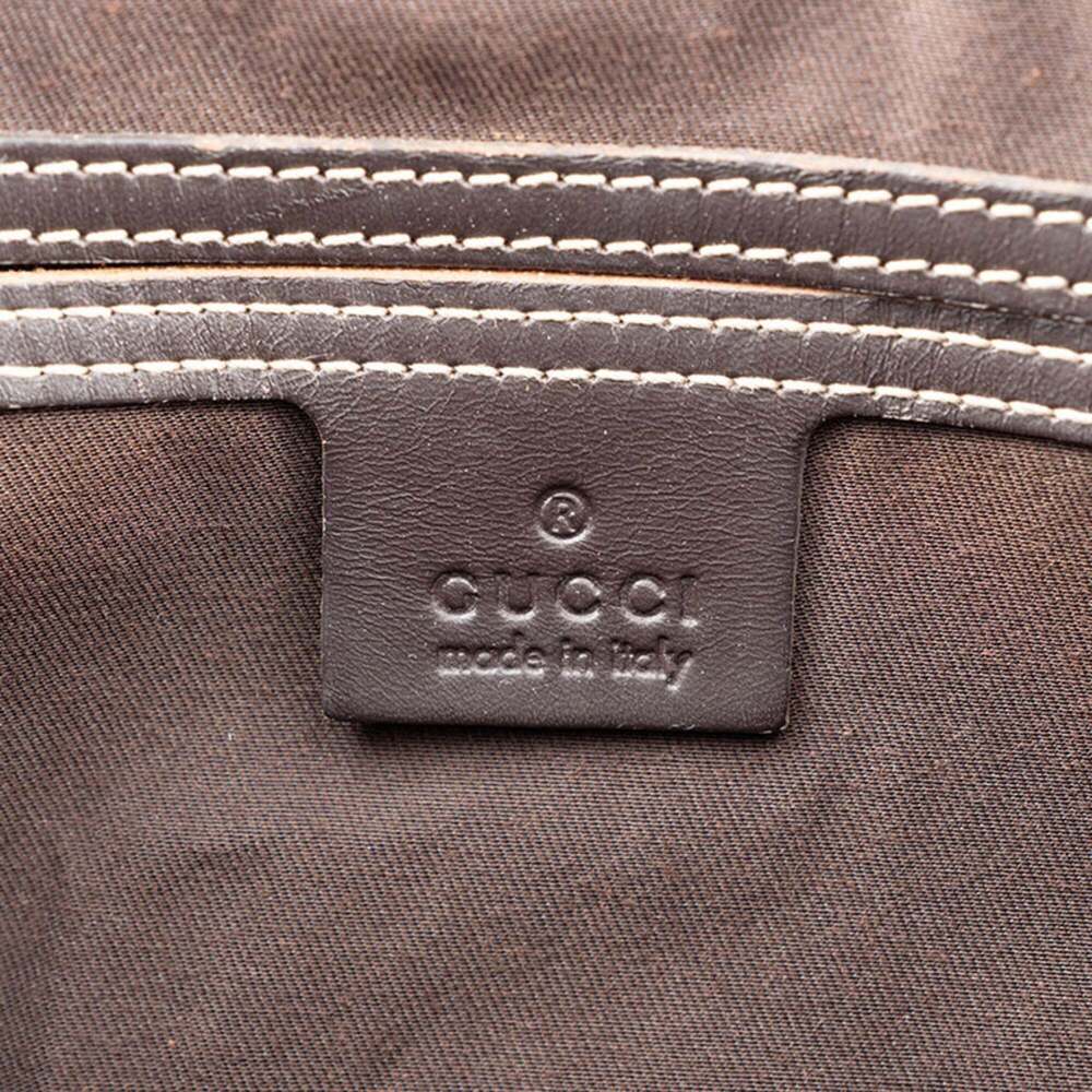 GUCCI Authentic Brown Leather Shoulder Bag - Picture 8 of 13